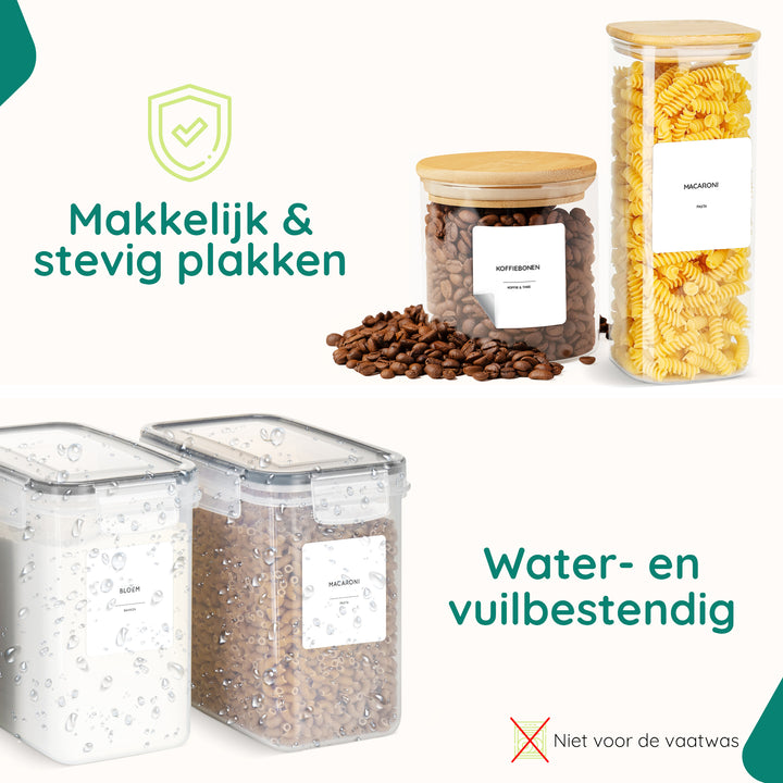 XIVADA Keukenlabels - Kruiden labels - Nederlands - Wit (5)