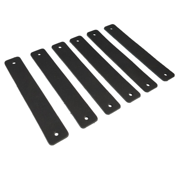 XIVADA Leren Handgreep Juqa - Boren - Leer - Zwart - Set van 6 (1)