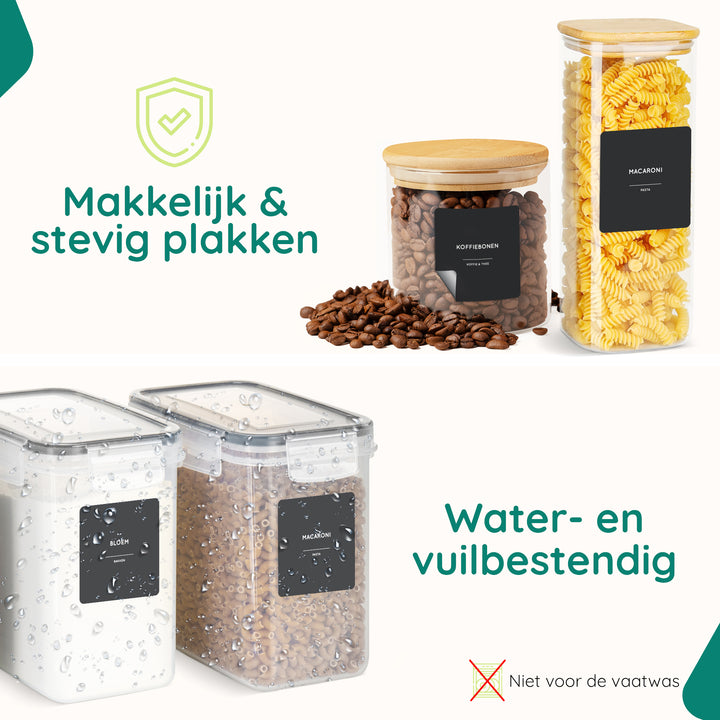 XIVADA Keukenlabels - Kruiden labels - Nederlands - Zwart (3)