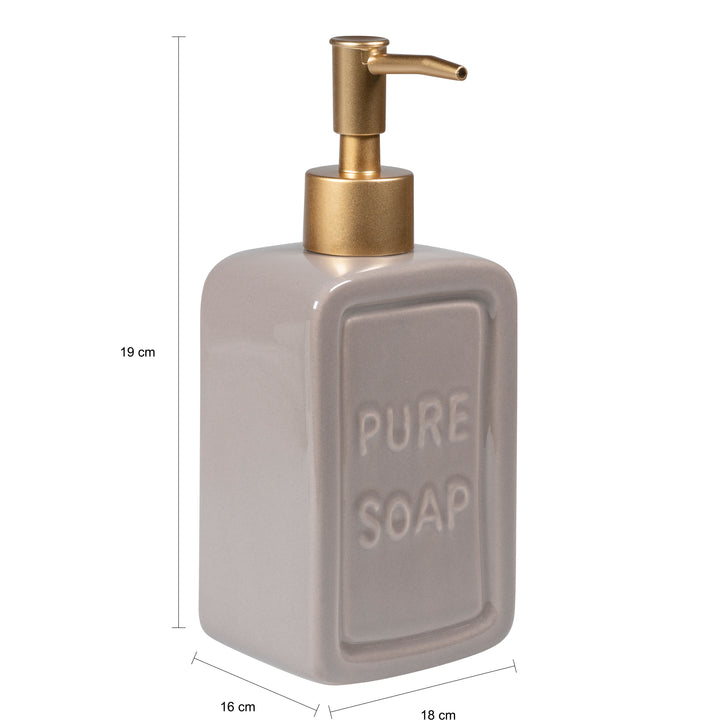 QUVIO Zeep dispenser 'pure soap' - Grijs (1)