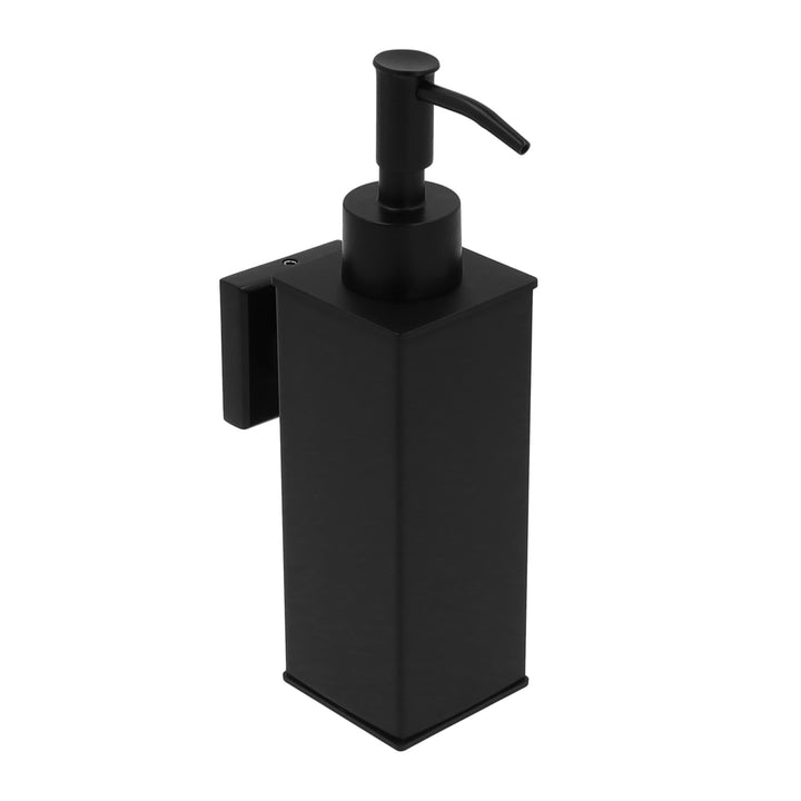 QUVIO Zeepdispenser - Wandmontage - RVS - Zwart (3)
