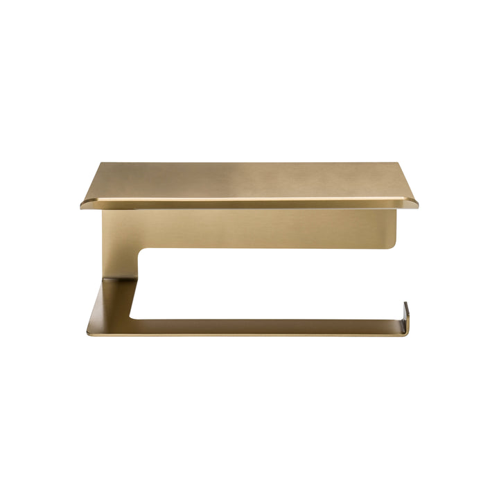XIVADA WC Rolhouder Zeus - Met plankje - Inclusief schroefset - Goud (1)