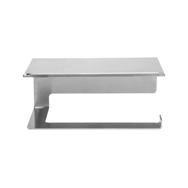 XIVADA WC Rolhouder Zeus - Met plankje - Inclusief schroefset - Zilver (1)