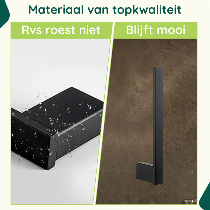 XIVADA Reserverolhouder Otto - Boren - Inclusief schroefset - Zwart (6)