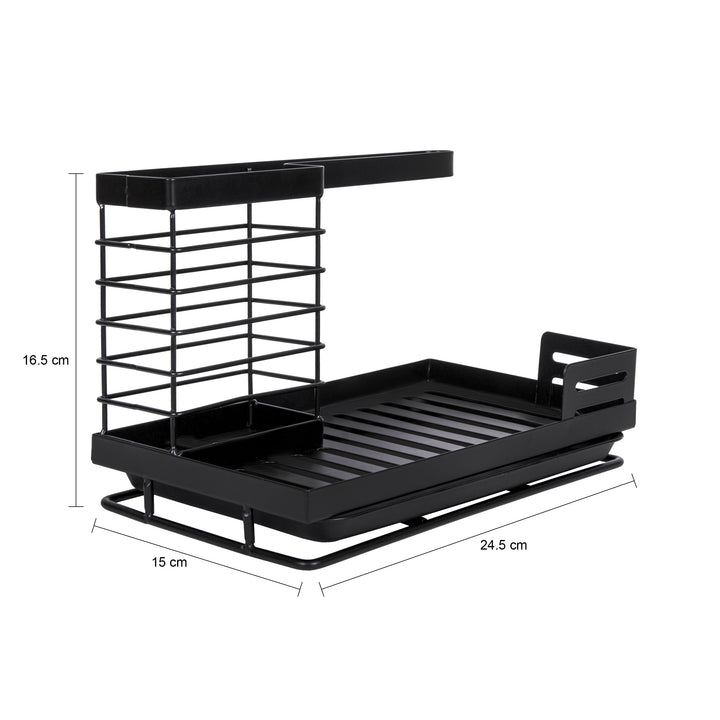 QUVIO Keuken / Aanrecht organizer – Metaal - zwart (2)