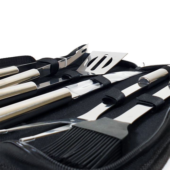 Krumble BBQ set 5-delig in opbergtas RVS (1)