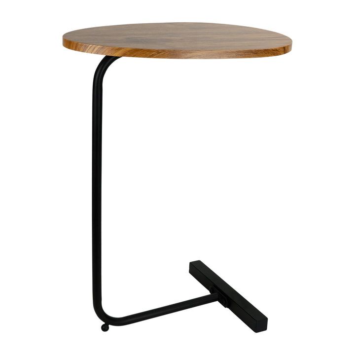 QUVIO Bijzettafel ovaal  - 30 x 45 x 60 cm - Bruin (4)