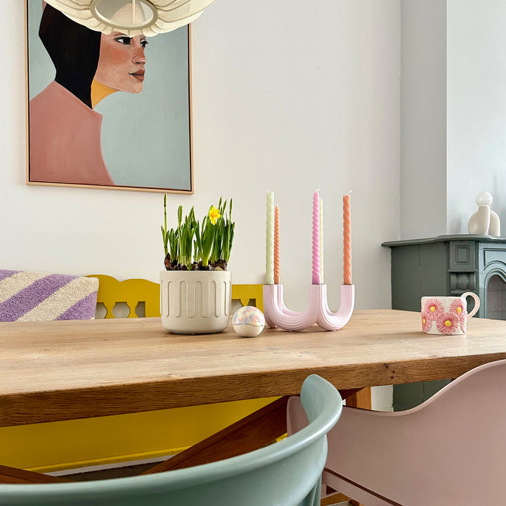 QUVIO Bloempot - Drips - Beton - Beige (4)