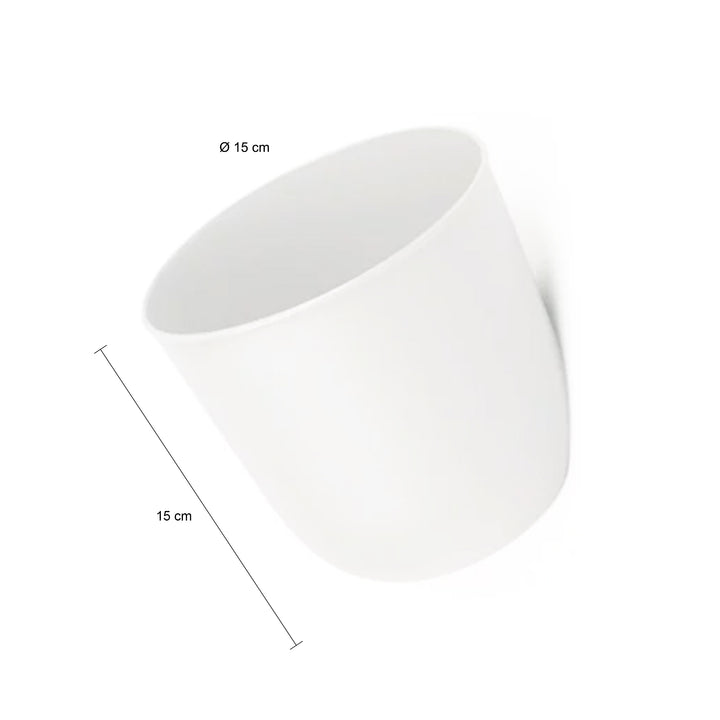 QUVIO Wand bloempot- Kunststof - Wit (1)
