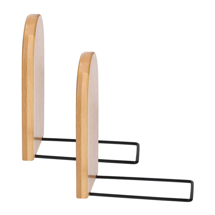 QUVIO Boekenstandaard - Metaal en hout - 1 Paar (2)