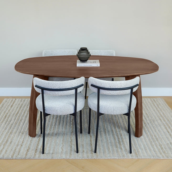 Lewis & Loft Eettafel Luna – Deens ovaal – 160 x 100 cm – Bruin (3)