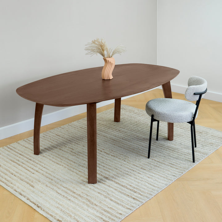 Lewis & Loft Eettafel Luna – Deens ovaal – 180 x 100 cm – Bruin (4)