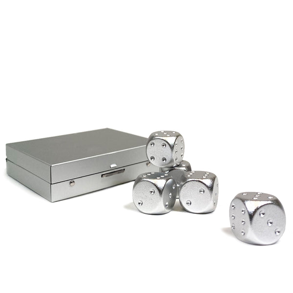 Aretica Dobbelstenen set van 5 - Aluminium