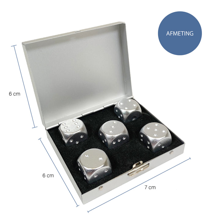 Aretica Dobbelstenen set van 5 - Aluminium (2)
