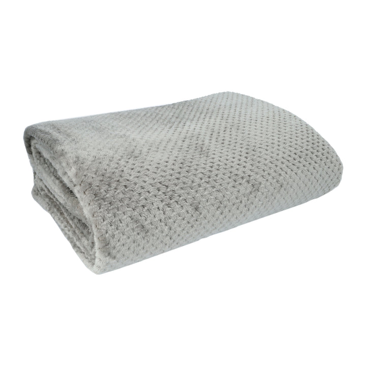 QUVIO Plaid 200 x 230 cm - Fleece - Grijs (1)