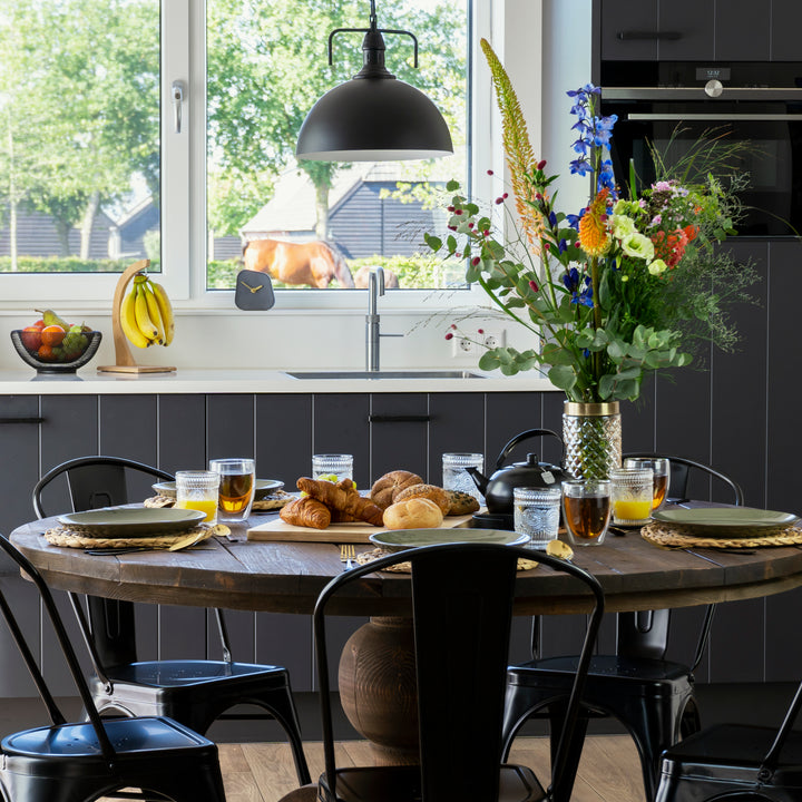 QUVIO Fruitschaal metaal mesh - Zwart (8)