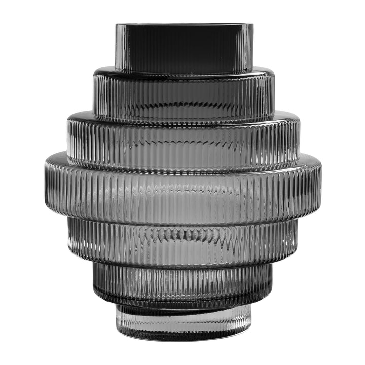 QUVIO Vaas - Glas - Grijs - Maat L (4)