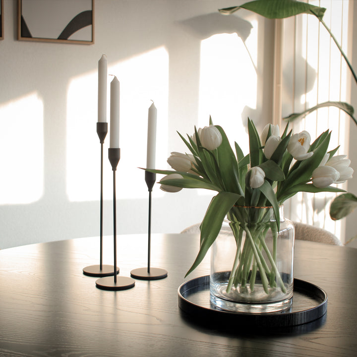 QUVIO Vaas met gouden randje - 18 cm - Glas (5)