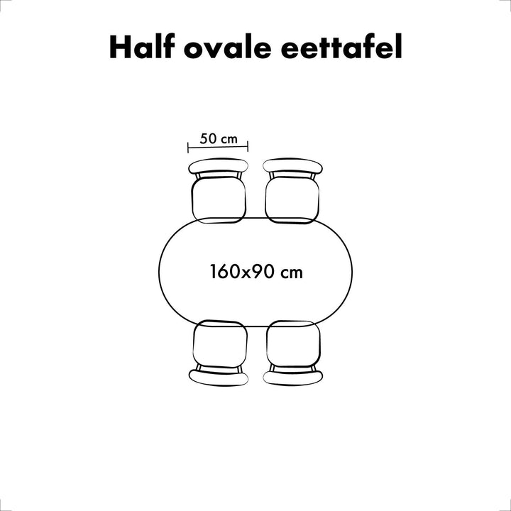 Lewis & Loft Eettafel Lynn - FSC® - Ovaal - 160x90 cm  - Naturel (8)