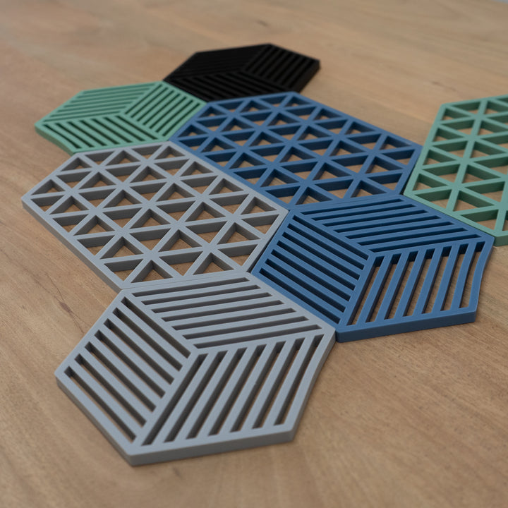 Krumble Pannenonderzetter Hexagon - Blauw (5)