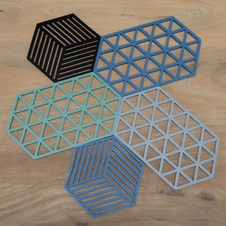 Krumble Pannenonderzetter Hexagon - Blauw (4)