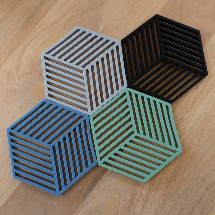 Krumble Pannenonderzetter Hexagon - Blauw (6)