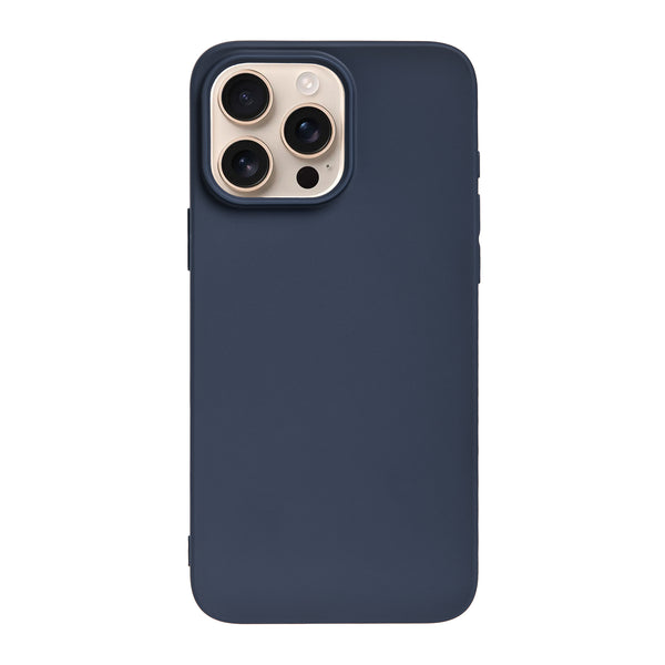 BMAX Liquid silicone case hoesje voor iPhone 16 Pro - Dark blue/Donkerblauw