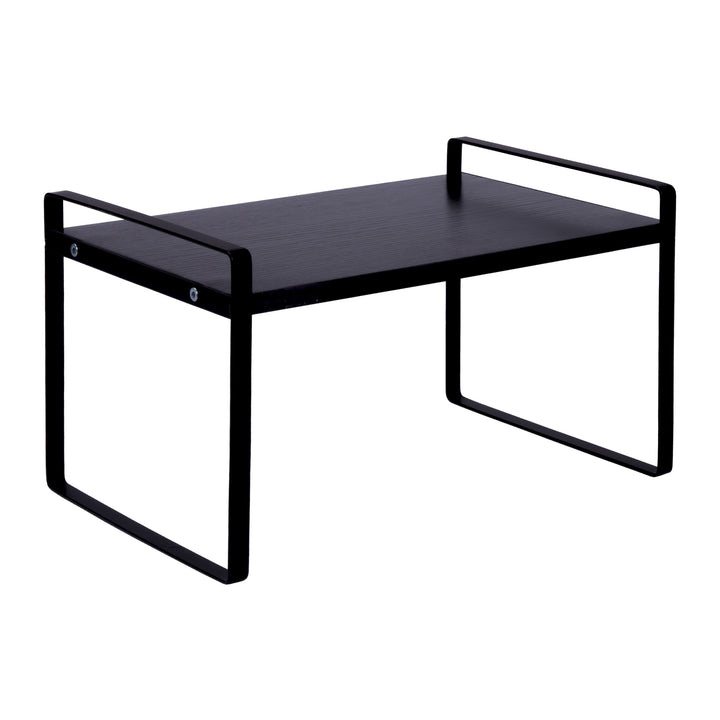 QUVIO Keukenkast organizer - Plankinzet – 31 cm – Metaal - Zwart