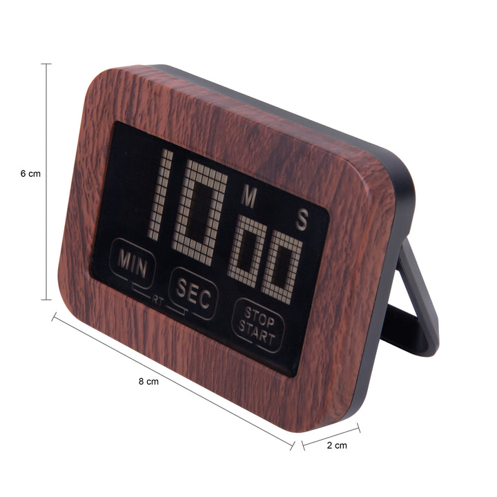 Krumble digitale kookwekker wit met hout (1)