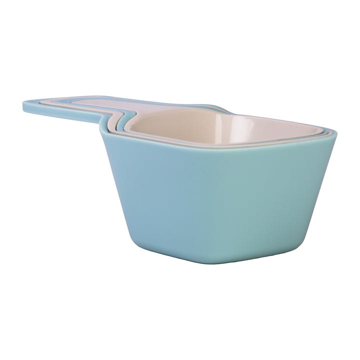 Krumble Maatcupjes set van 4 lichtblauw en grijs (2)