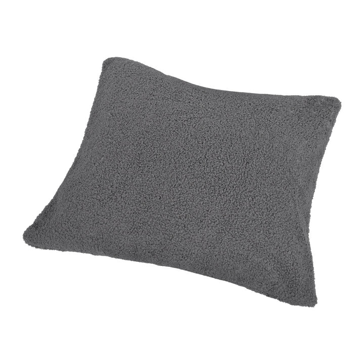 QUVIO Sierkussenhoes teddy - 45x45cm – Donker grijs (2)