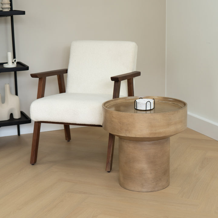 Lewis & Loft Bijzettafel Luus - Rond - FSC® mangohout - ⌀50 - Bruin (5)