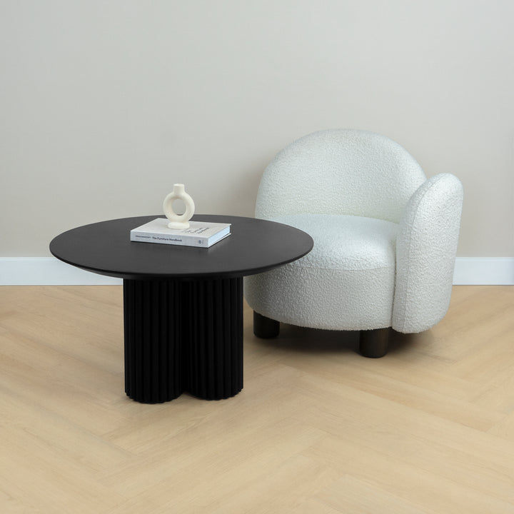 Lewis & Loft Salontafel Lane - Rond ⌀80 - FSC®- mangohout - Zwart (2)