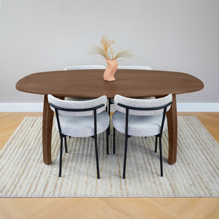 Lewis & Loft Eettafel Luna – Deens ovaal – 180 x 100 cm – Bruin (3)