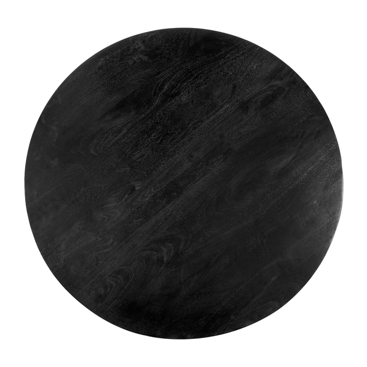 Lewis & Loft Salontafel Lane - Rond ⌀80 - FSC®- mangohout - Zwart (4)