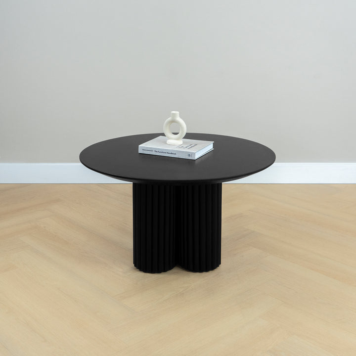 Lewis & Loft Salontafel Lane - Rond ⌀80 - FSC®- mangohout - Zwart (3)
