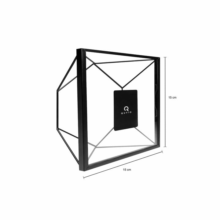 QUVIO Fotolijstje hexagon set van 3 - Zwart (4)