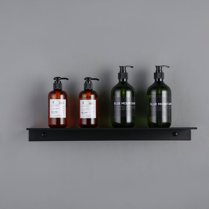 QUVIO Metalen muur plank - Zwart - 40 cm (6)