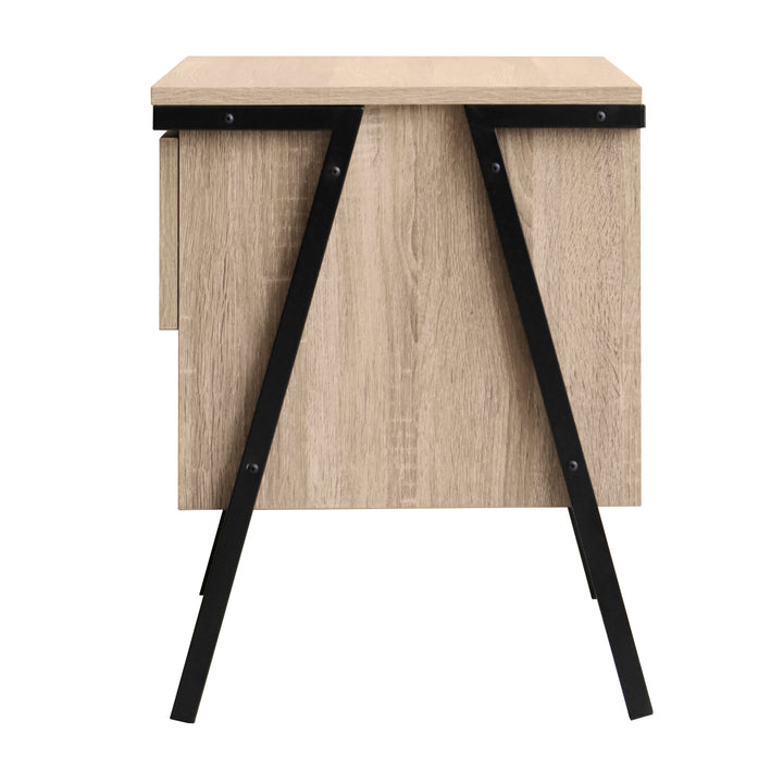 QUVIO Nachtkastje met lade en open lade - QUV1021 - Light maple (3)