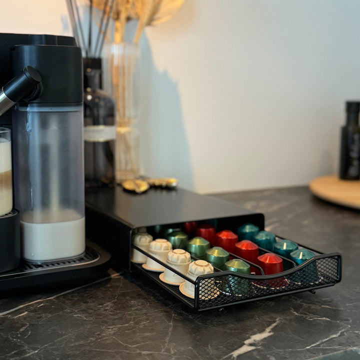 QUVIO Koffie cups lade voor 40 Nespresso capsules - Zwart - Metaal (4)