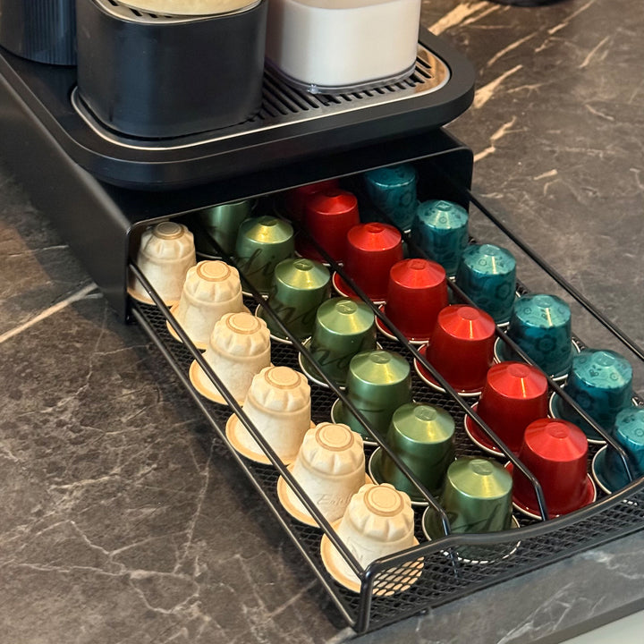 QUVIO Koffie cups lade voor 40 Nespresso capsules - Zwart - Metaal (5)