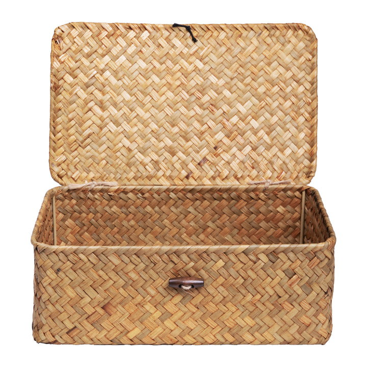 QUVIO Opbergmand - Maat M - Rotan - Bruin (3)