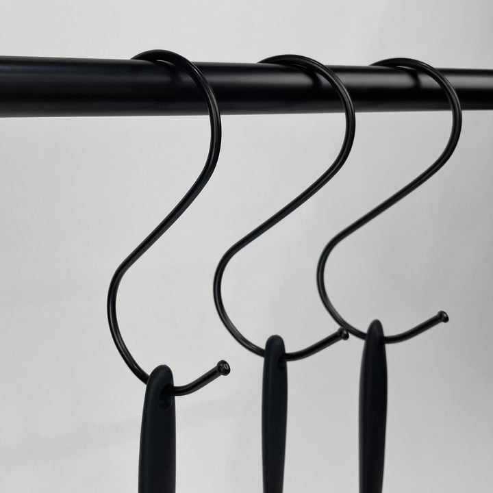 QUVIO Ophanghaken - RVS - zwart - L - 12 cm (h) - 10 stuks (3)