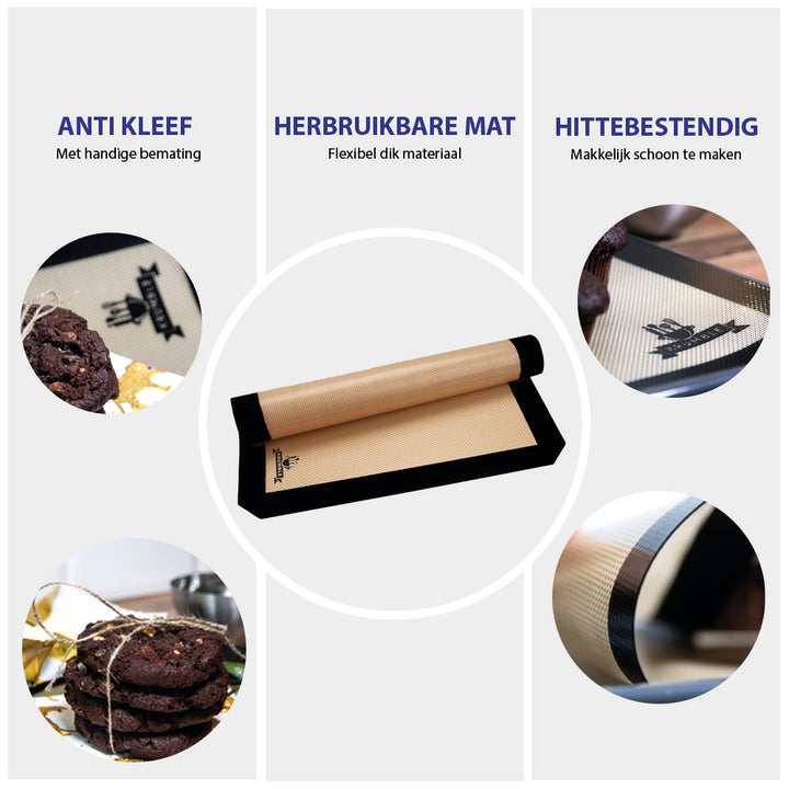 Krumble Siliconen bakmat - zwart (3)