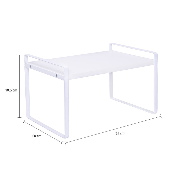 QUVIO Keukenkast organizer - Plankinzet – 31 cm – Metaal - Wit (1)