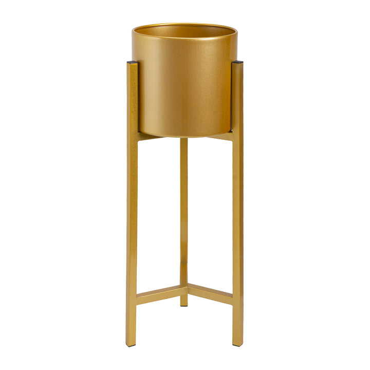 QUVIO Plantensteunen metaal – 22x22x60 cm – Goud -S (1)