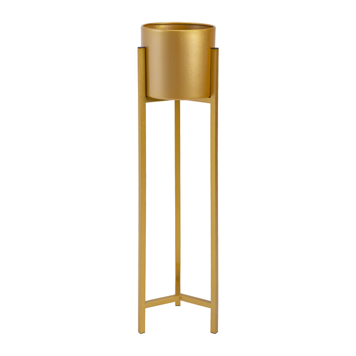 QUVIO Plantensteunen metaal – 22x22x90 cm – Goud - L (1)