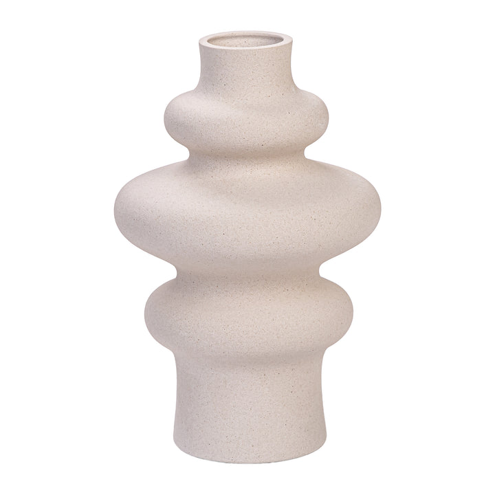 QUVIO Vaas - Keramisch - 21 cm - Beige (1)