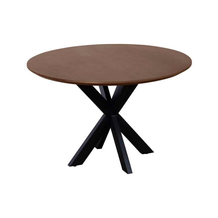QUVIO Eettafel Sofia – Rond – Ø130 – Kruispoot – Bruin