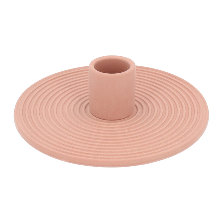 QUVIO Kaarsenstandaard rond - Keramiek - Terra Cotta (1)
